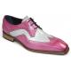 Duca Di Matiste "Saranno" Pink/Bone Genuine Italian Calf Leather Lace-Up Dress Shoes.